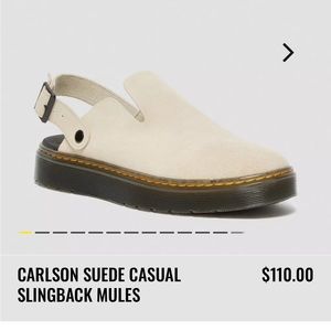 Dr.Martens Carlson suede sling back mules